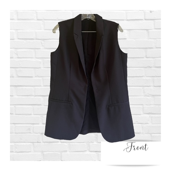 Vintage EP The Essence Collection Black Fitted Vest Women’s Size Medium - Picture 1 of 6